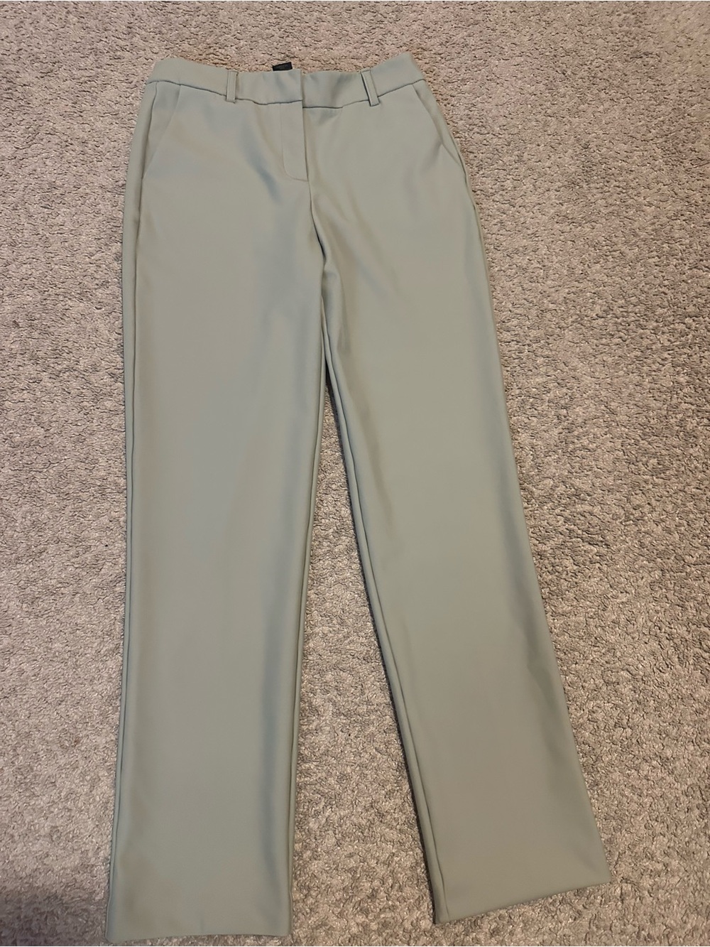 Christian Siriano Tailored Straight-Leg Pants in Sage
